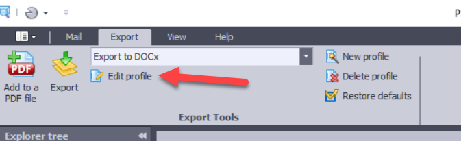 PstViewer Pro "Edit Profile" button.